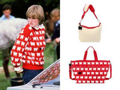 黛安娜王妃“绵羊毛衣”变超Q半月包！LeSportsac最新联名红白满版印花必收