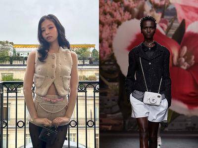 巴黎时装周／Jennie穿毛绒装看秀！CHANEL花园种出多彩斜纹软呢、爆款相机包