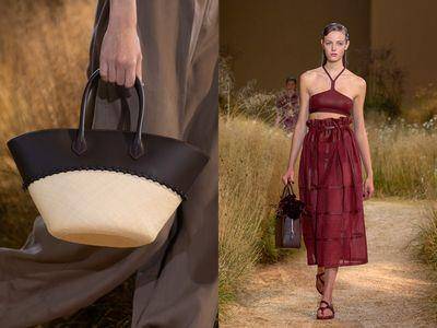 巴黎时装周／爱马仕编织提包太Q！搭洞洞裙、Bra Top　根本野餐穿搭天花板