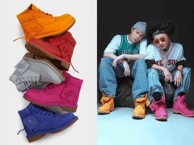 周汤豪夸比莉穿搭像“日本潮妹” 最潮母子档换上Timberland彩色6吋靴