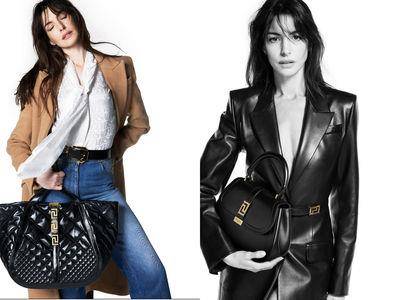 安海瑟薇露性感沙漏腰线！“人间Versace”黑皮衣搭希腊回纹包状态惊艳