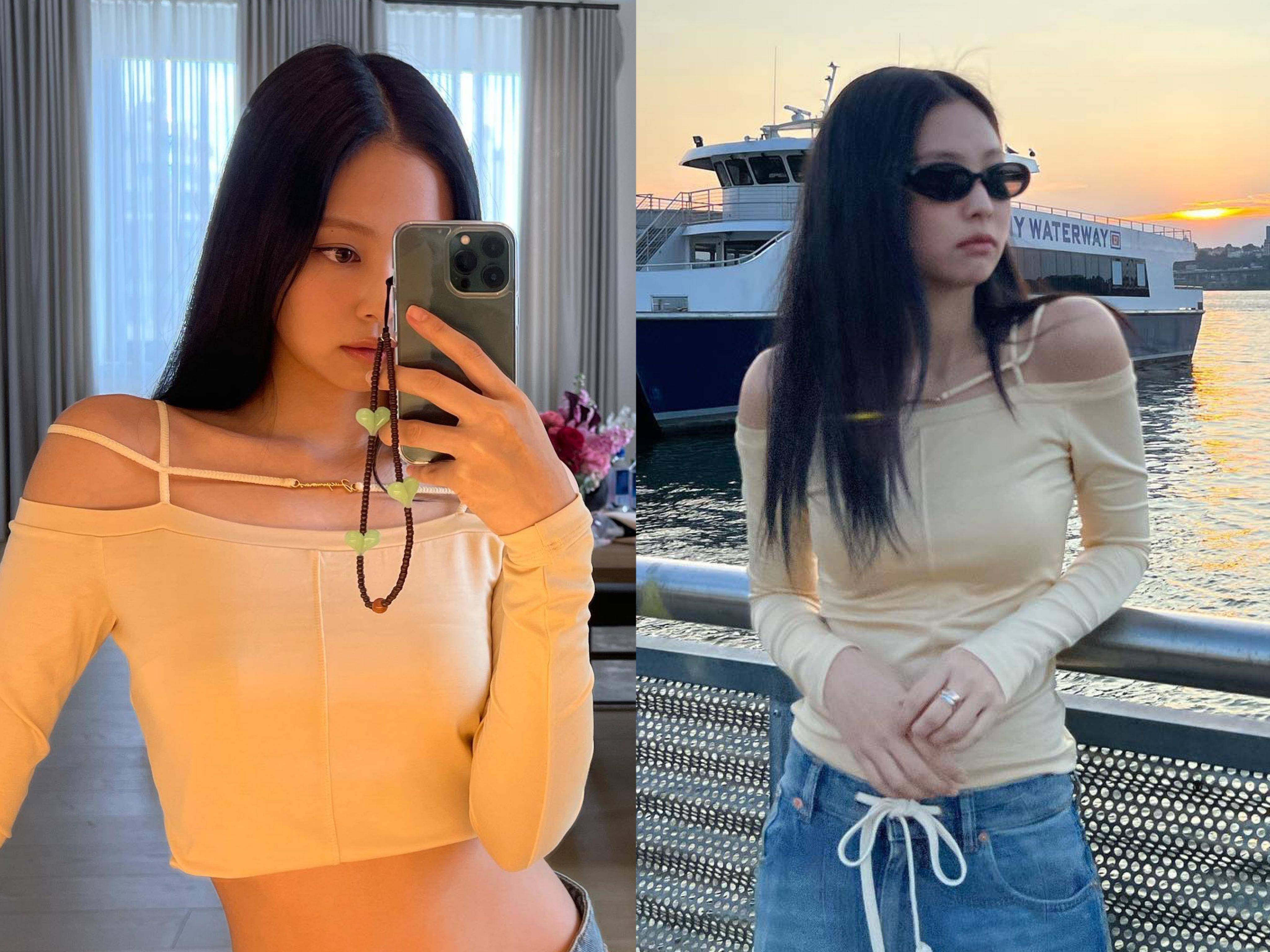 周子瑜“辣秀迷人直角肩”配新包！　隔一年撞衫Jennie难分胜负 时尚穿搭 图2张