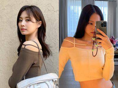 周子瑜“辣秀迷人直角肩”配新包！　隔一年撞衫Jennie难分胜负