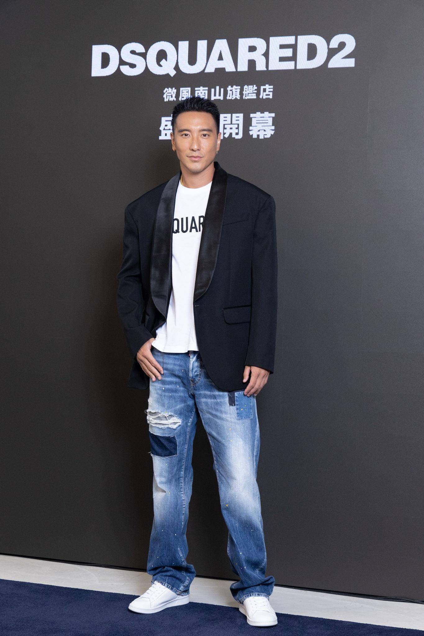 王阳明帅挺DSQUARED2“自曝T恤破百件”　锁定粉色单品是为“她” 时尚穿搭 图1张