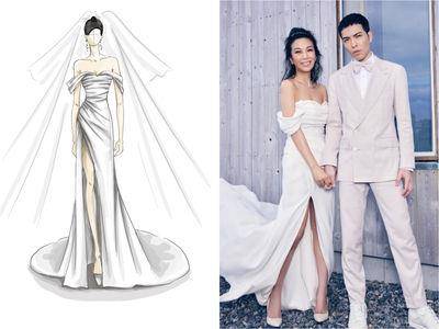 Summer林有慧个性婚纱“设计手稿曝光”！由台牌量身打造与萧敬腾绝配