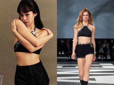 Jennie时髦度完胜超模！　顶“叛逆浏海”穿中空装辣露纤腰毫无保留