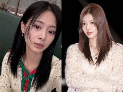 子瑜素颜现身机场拎GUCCI小方包好温柔！　与Sana默契穿针织衫超有氛围感