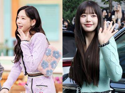 张员瑛、太妍“微撞衫”同牌名媛风针织套装!显瘦剪裁+梦幻色秋冬必入