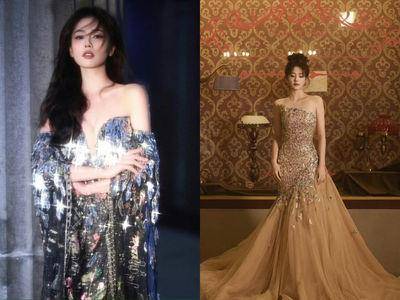 白鹿“披上耀眼星河”释放超美天鹅颈曲线！　连换三套礼服辣又仙