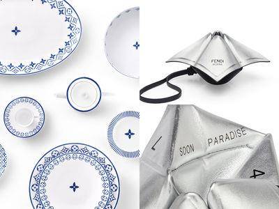 LV Monogram花朵瓷盘、咖啡杯超奢华！FENDI“东西南北”折纸挂饰趣味满分