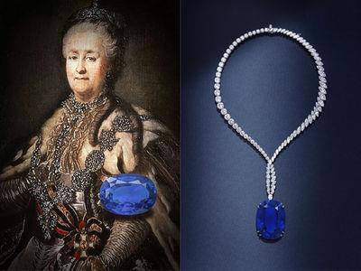 俄凯萨琳女皇的331克拉蓝宝台北现踪　藏家18亿让藏