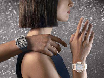 风・Luxury／运动表镶钻让人一眼瞧见　HUBLOT霸气方表轮廓更突出