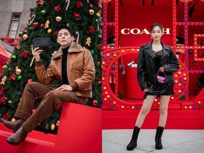 林柏宏爱上恐龙包直喊可爱！化身美拉德潮男合体吴卓源逛COACH圣诞屋