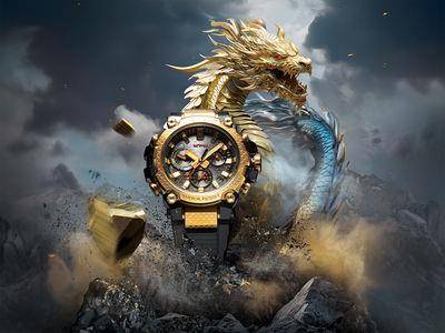 龙麟纹绕G-SHOCK表圈　金龙表霸气又贵气