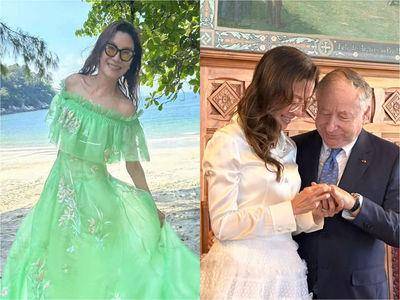 杨紫琼婚宴2套礼服来自夏姿！　量身打造最爱的绿色系、兰花图腾藏深意