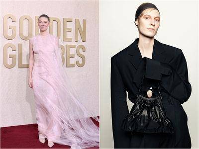 说・流行／40位超模登Prada大片！金球奖掀话题的迷雾洋装　搞怪人头包来了