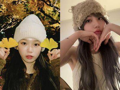 御寒神器“毛帽穿搭”学起来！LE SSERAFIM采源、恩采这样戴保暖很可爱