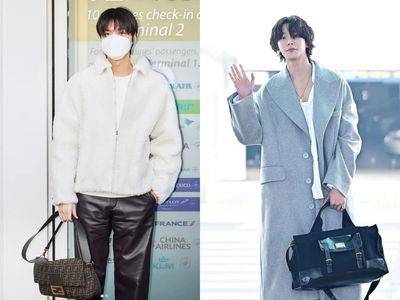 李敏镐回归盛世颜值“毛外套搭法棍包”现身机场！路云也出发飞米兰看秀