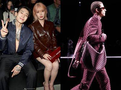 米兰男装周／IU粉发超仙！Gucci镜像续写女装极简风　传统领带变样更性感