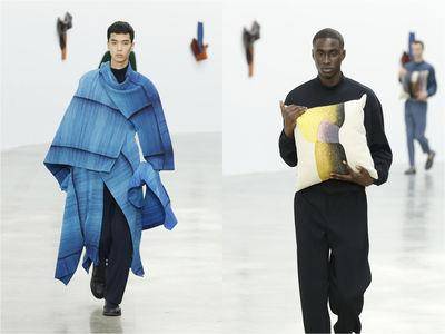 巴黎男装周／HOMME PLISSÉ ISSEY MIYAKE抱枕成最大惊喜！皱褶与色彩合一