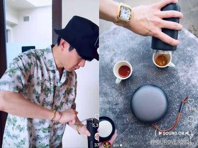 这位咖啡师好贵气！　林俊杰戴百万卡地亚金表、珠宝秀绝技