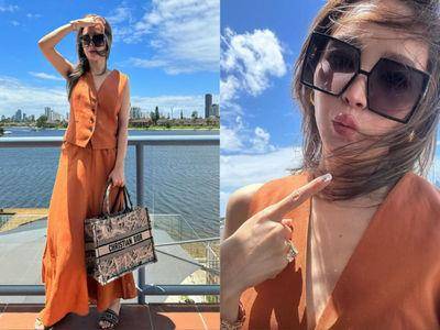 侯佩岑惨被老公拍成“风”婆子　卡地亚金表、Dior夯包跟着抢镜