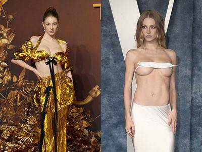 “红毯精灵”跨性别演员杭特薛佛绝美造型！穿一根羽毛、Prada黄金战袍辣翻