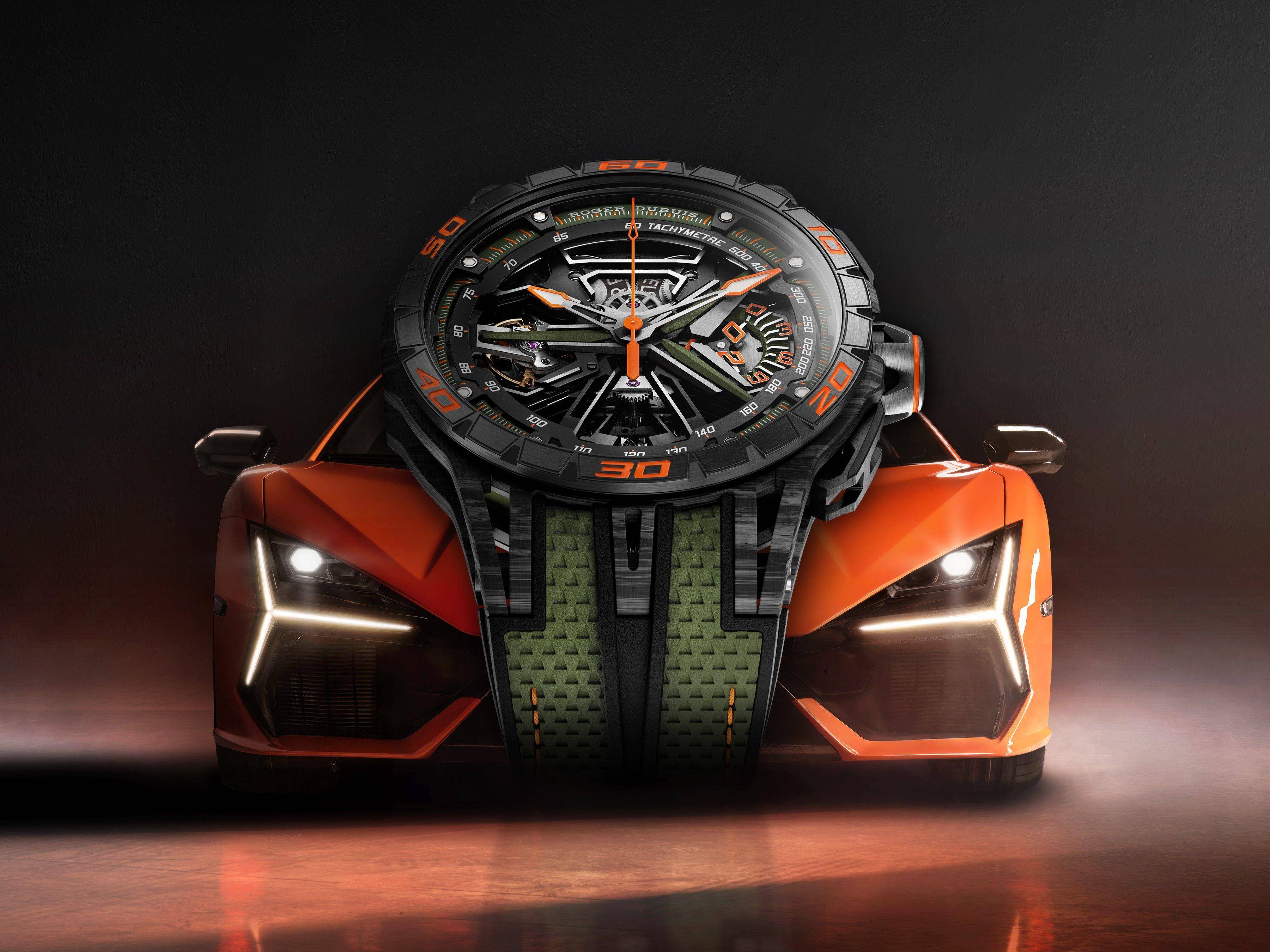 蓝宝坚尼超跑表帅翻　Roger Dubuis连自动盘都像轮缘 奢侈品牌 图1张