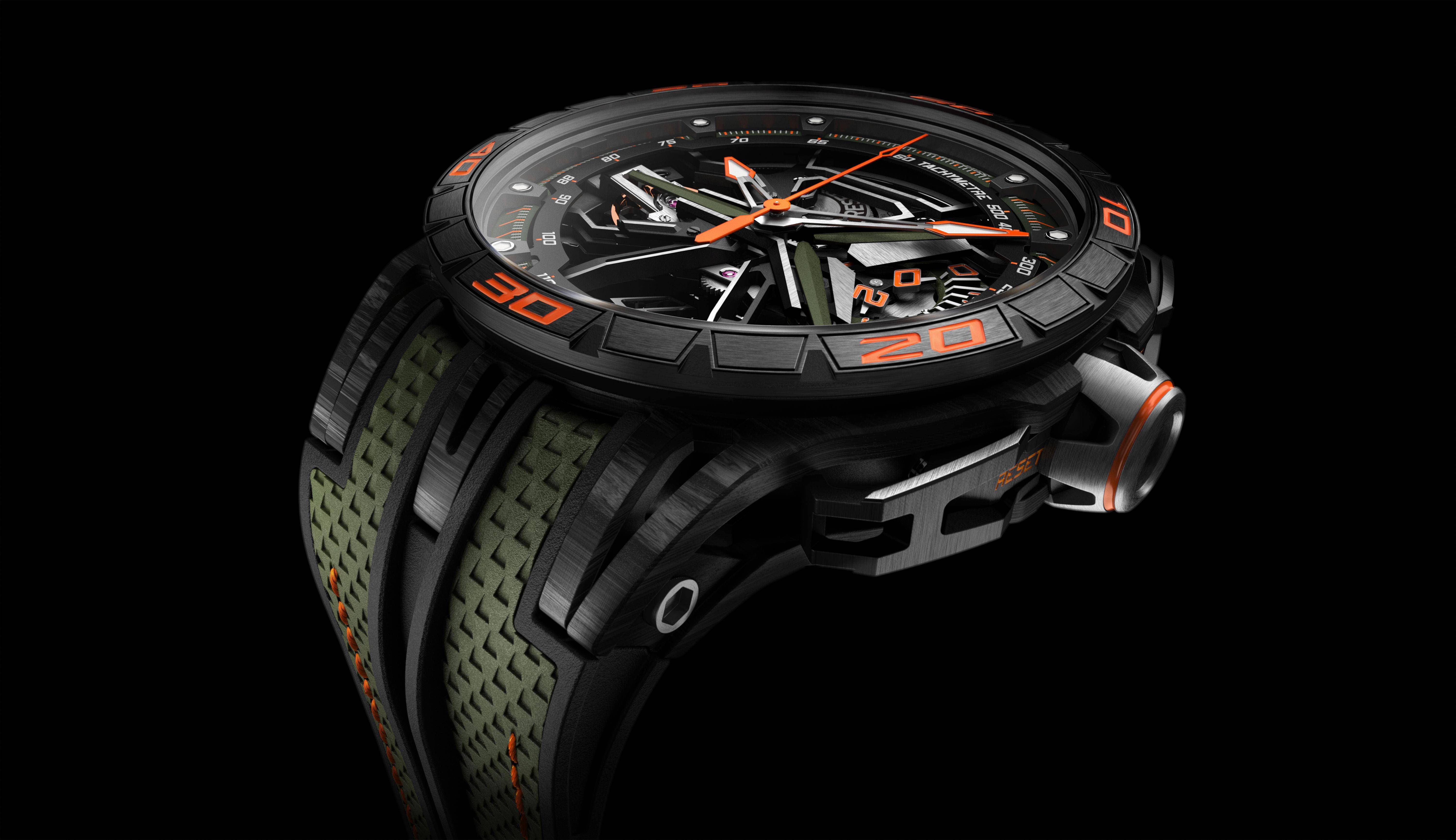 蓝宝坚尼超跑表帅翻　Roger Dubuis连自动盘都像轮缘 奢侈品牌 图2张