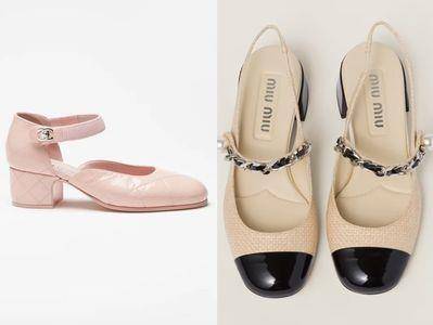 复古玛莉珍鞋今年必穿！Chanel粉色、Miu Miu金属链珍珠扣美翻