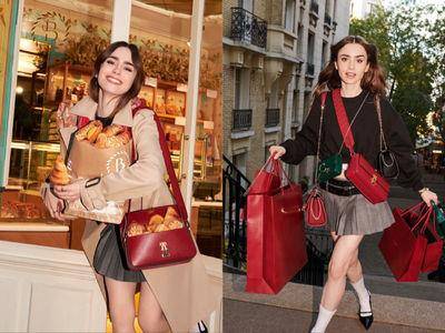 莉莉柯林斯迷你裙造型如女大生　名牌包装可颂超狂