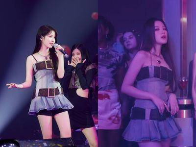 IU撞衫舒华、Winter!台北演唱会穿超辣牛仔裙 晒长腿比例好惊艳