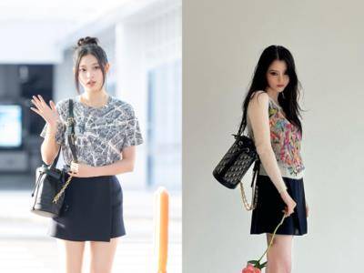 大秀直播／Haerin穿DIOR短裙微性感飞纽约　撞包韩韶禧辣味小野猫