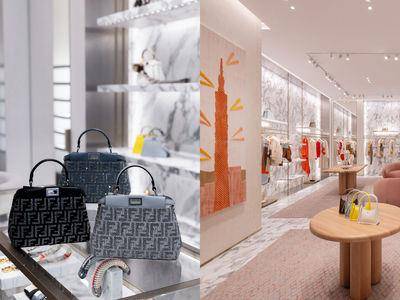 FENDI在钻石塔开了两层楼绝美新店!水晶钻扣Peekaboo包限量独卖
