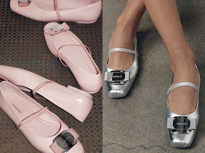 全新VARA蝴蝶结芭蕾舞鞋更甜美！FERRAGAMO改良金属鞋扣致敬经典