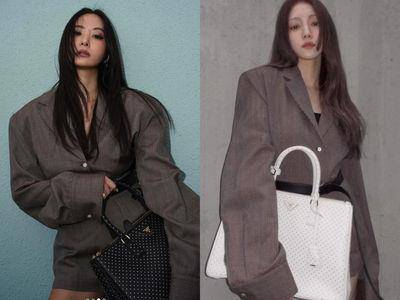 孙芸芸下衣失踪拎Prada Galleria时髦翻！撞包李圣经、“人间AI”没输