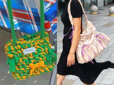 夏天适合背出门的出游包　跳色编织、蝴蝶结裙子包独特不撞款