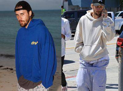 小贾斯汀“双层垮裤”穿搭你Get到了吗？网友最好奇：为什么不会掉