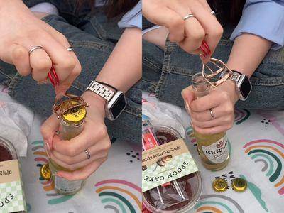 超狂！韩女拿睫毛夹开酒瓶爆红　网友：根本生活智慧王