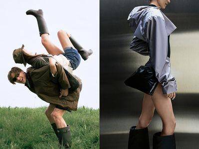 梅雨季穿搭3大风格保持从容优雅　英伦长筒靴、先锋外套暴雨也不怕