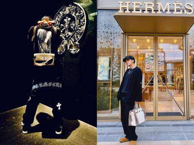 罗志祥相中爱马仕邮差包“不用手拿”　被粉丝笑懒