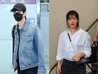 都爱丹宁！金秀贤穿牛仔外套、金智媛背刷旧包返韩　一秒减龄变回学生