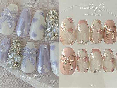 今夏必备指甲彩绘元素！蝴蝶结、爱心、果冻风超可爱又降温