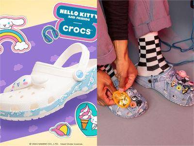 Crocs联名大耳狗、Hello Kitty梦幻洞洞鞋！夏日Y2K丹宁印花新登场
