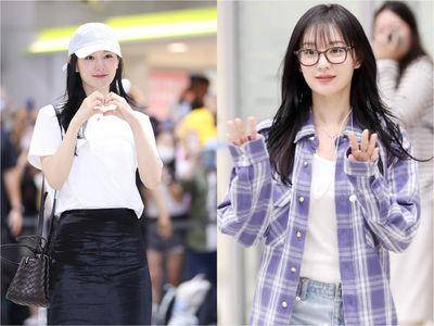 金智媛机场穿搭超逆龄！上身BV降落伞包、CELINE格纹衬衫美出新高度