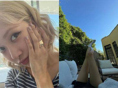 ROSÉ抚脸自拍亮近16万金戒指　加码抬玉腿吸睛