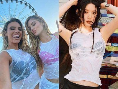 音乐祭最夯单品“湿身背心”泼水透视效果辣　(G)I-DLE、Camila都在穿