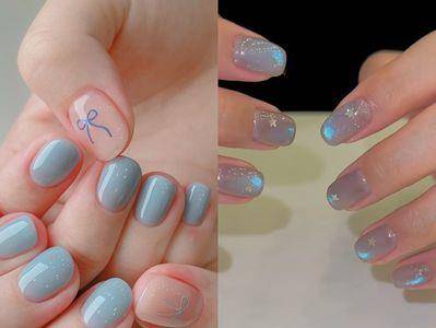 夏日清爽“蓝色美甲”范本！冰透渐层纯欲十足　显白手指更修长