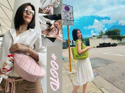 陈慧琳背粉红香奈儿包泄童心　51岁冻龄美女也爱猫福珊迪