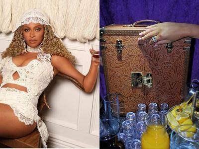 碧昂丝雕花LV硬箱装威士忌　开箱秀“鸽子蛋”巨钻戒